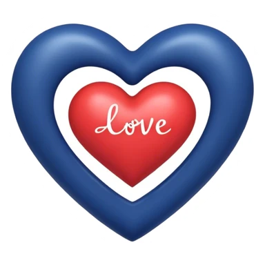 Dark Blue heart with the words Love You Ry in the middle  sticker