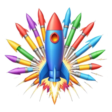 rocket fireworks sticker
