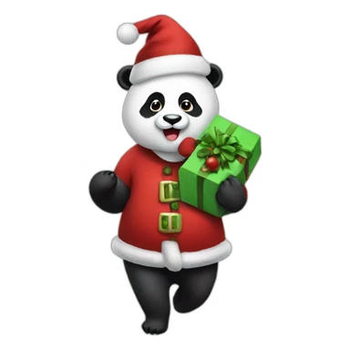 PANDA SANTA sticker