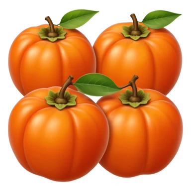 persimmon fruit spheric sticker