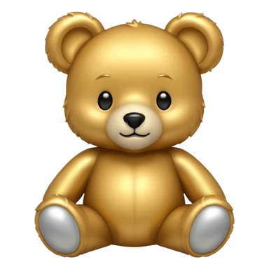 gold tedy bear sticker