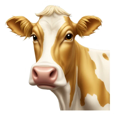 Golden-haired dairy cow sticker