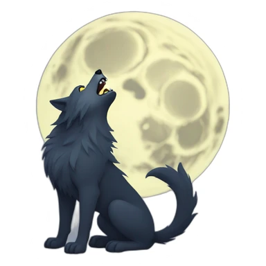 Werewolf howling to the moon sticker