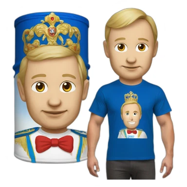 Vladimir Poutine with a Microsoft t-shirt sticker