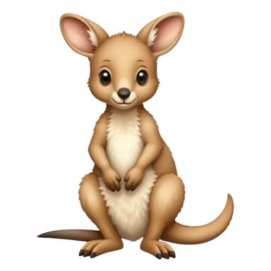 cute baby kangaroo joey sticker