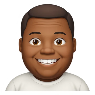 Fat black man with half of missing front tooth sticker