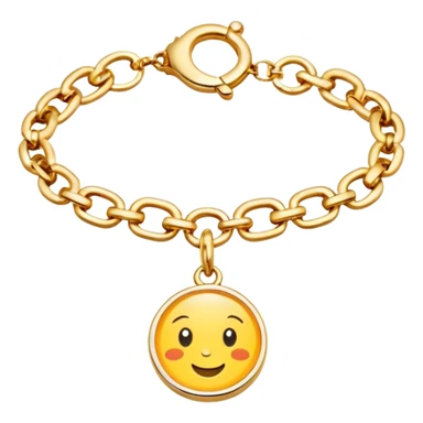 a golden bracelet with summer charms sticker