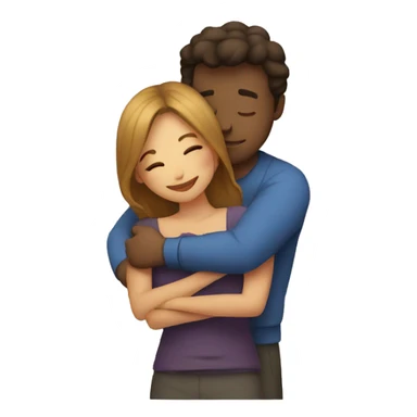 Woman hugging a man sticker