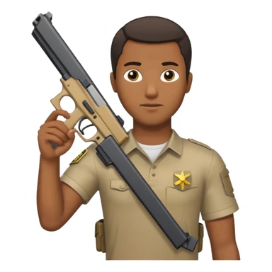 black man with a Glock pistol and Kriss Vector magazine sticker