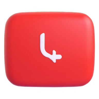 YouTube icon, 3D effect, glossy, vibrant red sticker