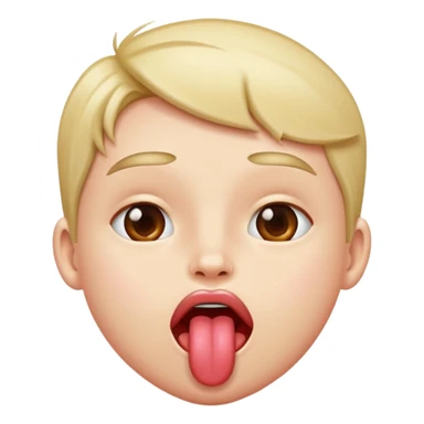 🤗 with tongue out sticker