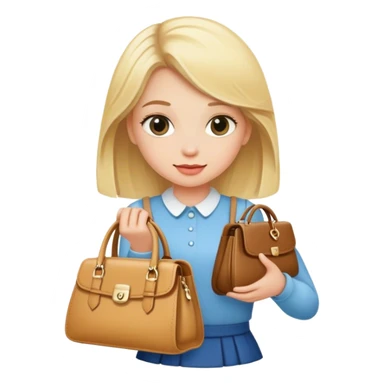 Blonde girl with a big purse sticker