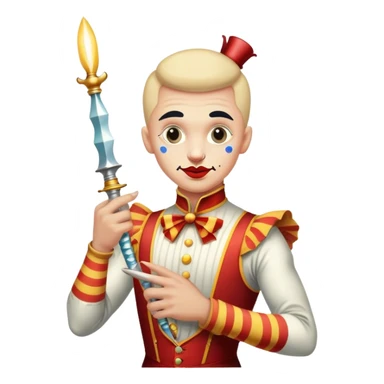 Vintage circus sword swallower sticker