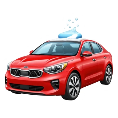 red kia car wash shop sticker