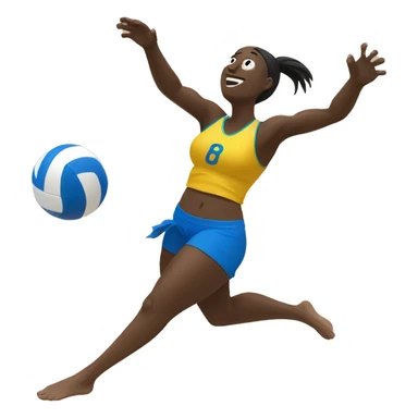 beach volleyball serve sticker