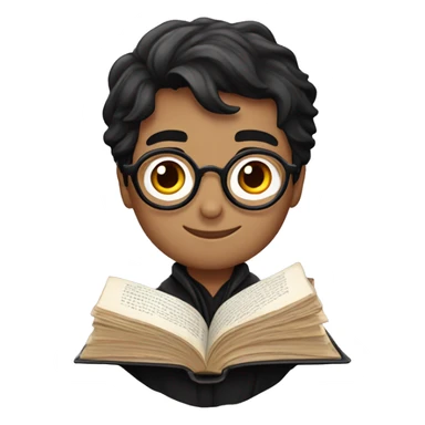 harry potter with book sticker