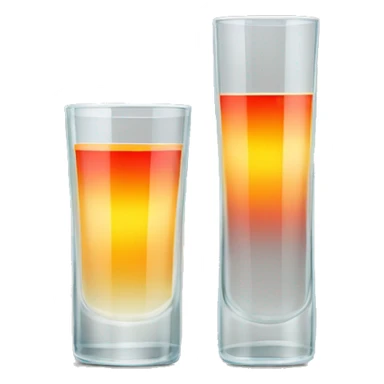Tequila sunrise in long straight glass sticker