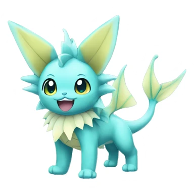 Kawaii Vaporeon full body sticker