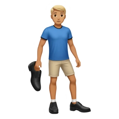 man shoe black sticker