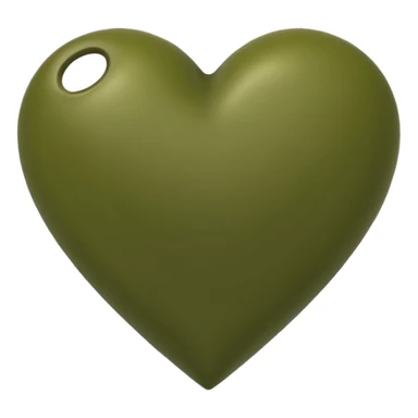 Olive green heart sticker