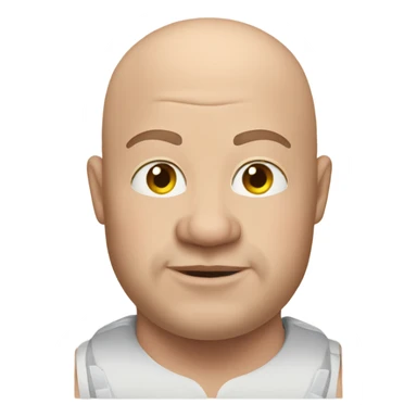 Fat guy almost bald shirtless skiing sticker