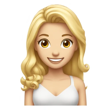 blonde beauty with charming smile sticker