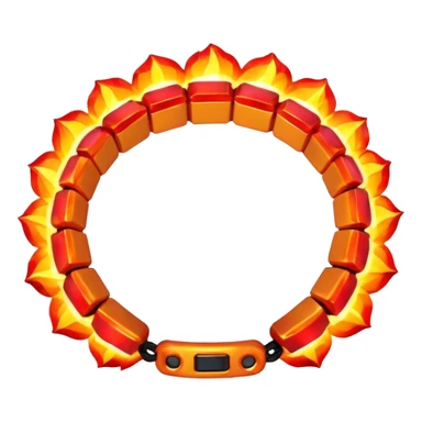 low poly fire bracelet gems sticker