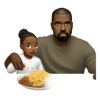 Kanye went feeding his daughter  sticker