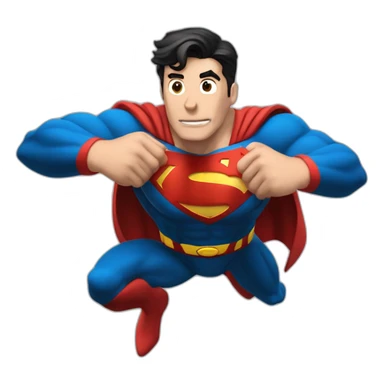 superman haciendo un corazón con las manos sticker