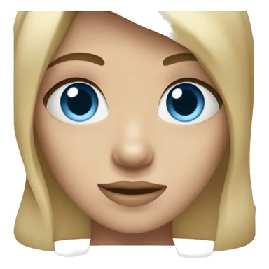 Girl with dirty blonde hair and blue eyes sticker