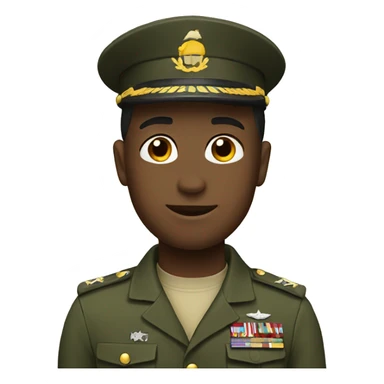Chat wearing military uniform  sticker
