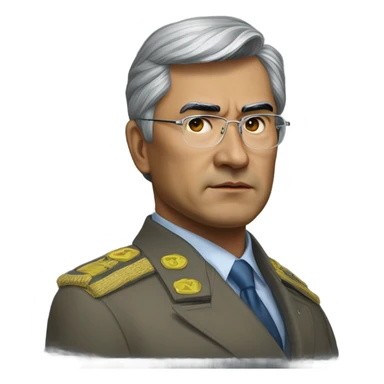 Kassym-Jomart Tokayev photorealistic serious sticker