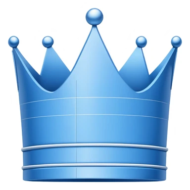 plain blue blueprint plan, side view, with a simple white line crown sketch sticker