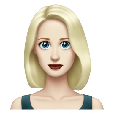 Eva Green with blonde and blue eyes sticker