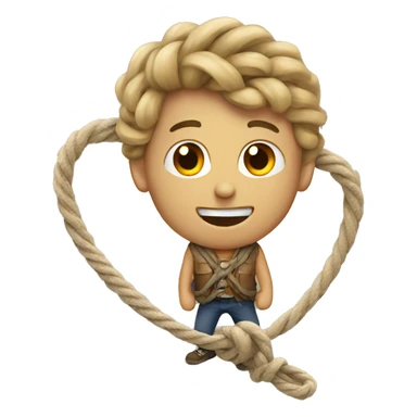 Dude with a rope sticker