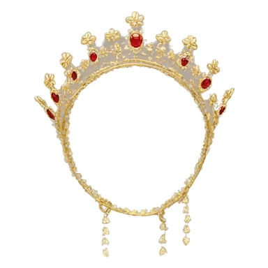dainty british tiara gold no background sticker