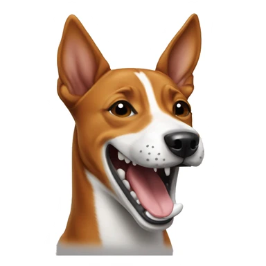 basenji  laughing sticker