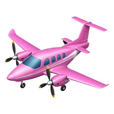 simple tiny pink turboprop aircraft sticker