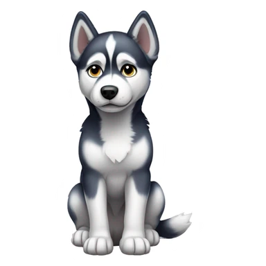 Husky puppy full body sticker