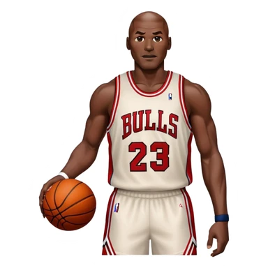 Michael Jordan basketball star half body portrait sticker