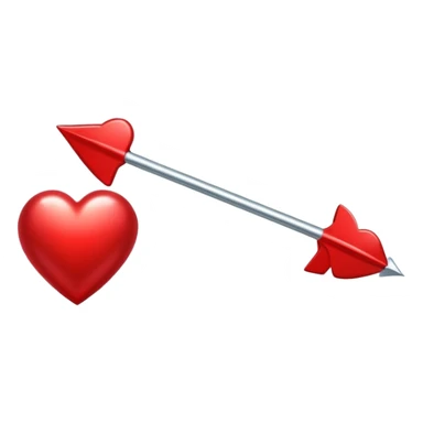 Cupid arrow heart sticker