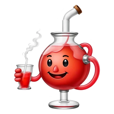 Kool-Aid Man character smoking a bong sticker