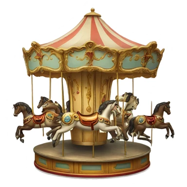 Vintage carousel sticker