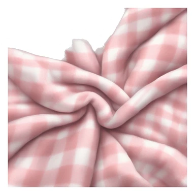 Light pink plaid fluffy blanket folded sticker