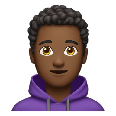 guy with a purple hoodie sticker