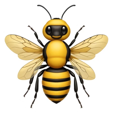 una abeja con cabeza de señor canoso viejo y robusto, el cuerpo de la abeja dejalo sin cambiar sticker