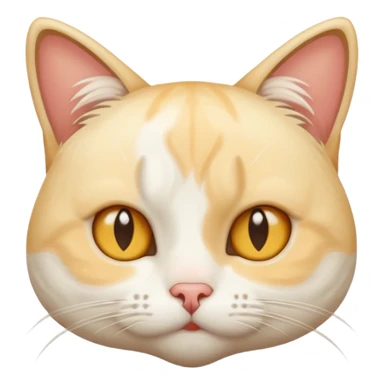 Blond and white cat with stench coming off of it sticker