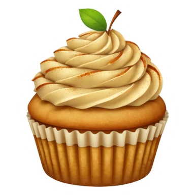 Apple pie cupcake with sliced apple & cinnamon dusting  sticker