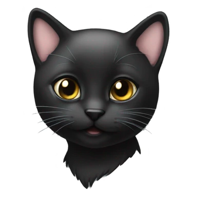 Chaton noir sticker