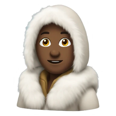 Eskimo with Fuzzyhood marryimg  sticker